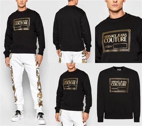 versace pulli schwarz gold